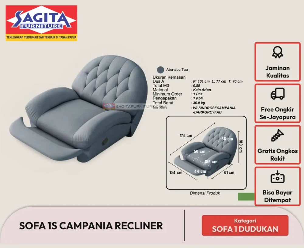 Webp campania sofa recliner wls