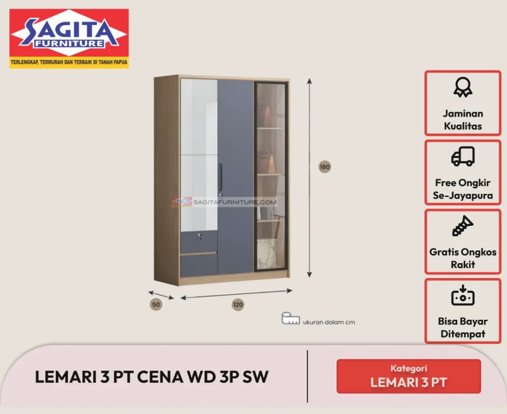 Webp lemari 3 pt cena wd 3p sw