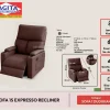 Webp sofa 1s expresso recliner brown wls