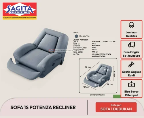 Webp sofa 1s potenza recliner wls