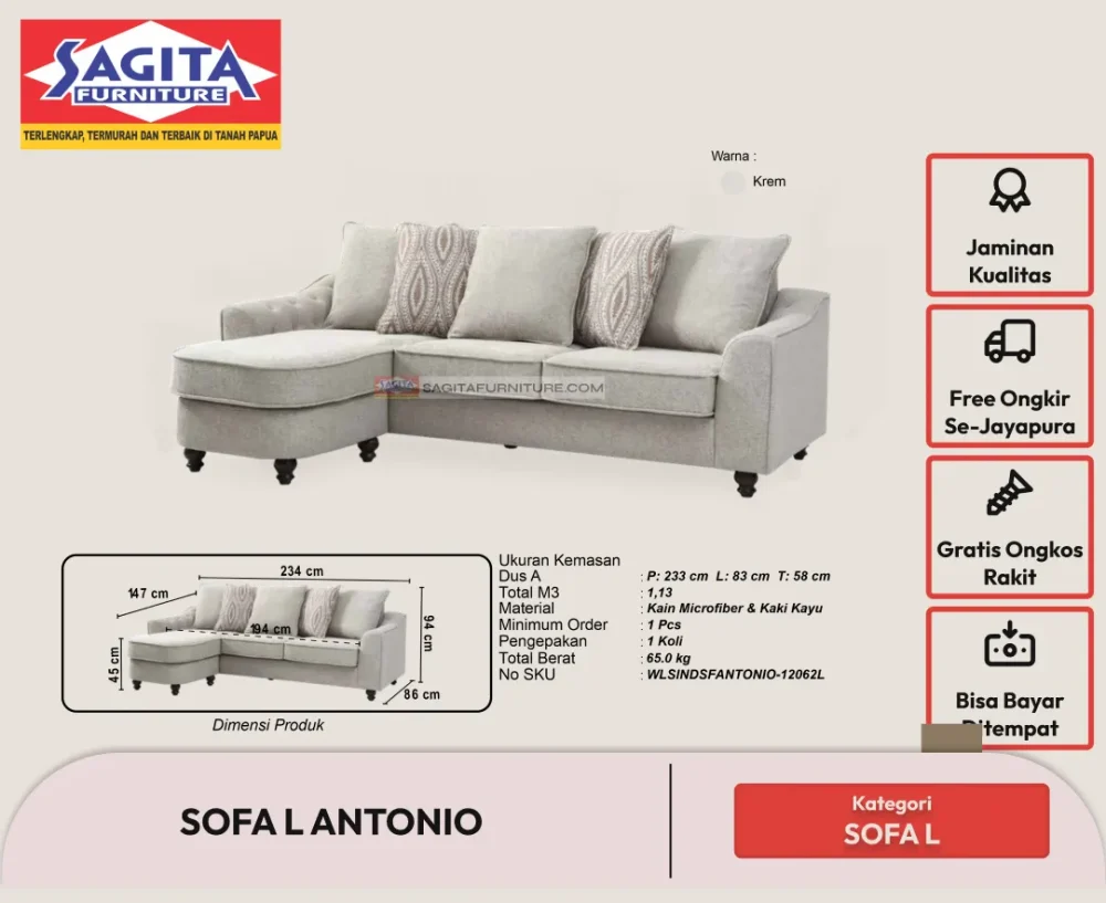 Webp sofa l antonio wls