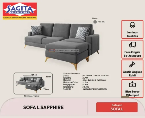 Webp sofa l sapphire abu wls